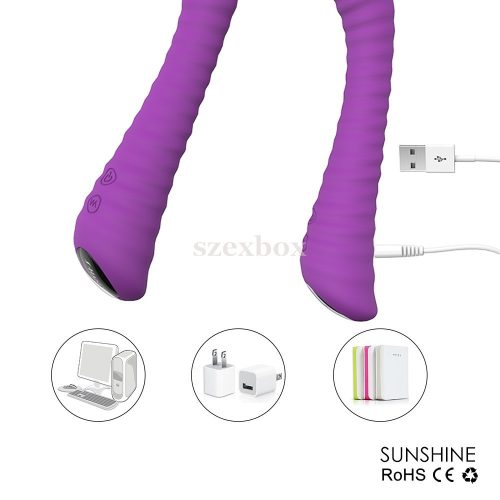 SzexBox Sunshine grooved G-spot vibrator purple