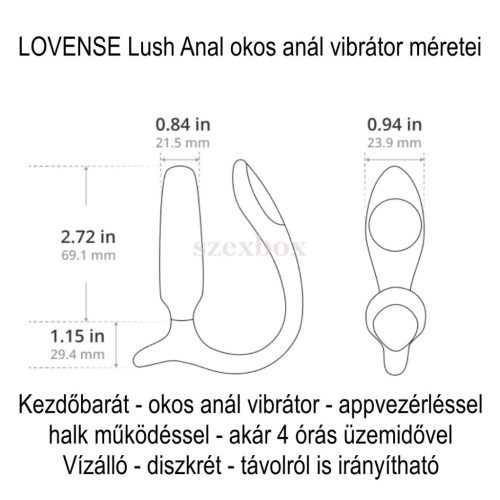 LOVENSE Lush Anal okos anál vibrátor kezdőknek