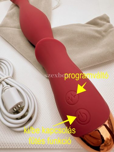 SzexBox Xmen Plug Red melegítős vibrátor