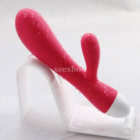   Cotoxo Dolphin & baby - rechargeable vibrator with tickle lever red