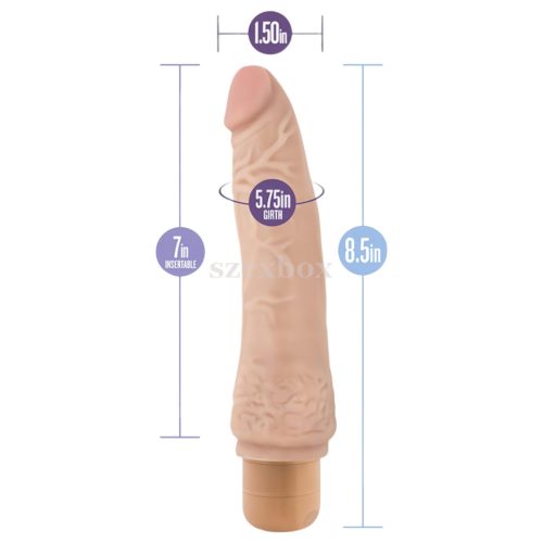 Lifelike battery-powered vibrator in natural color