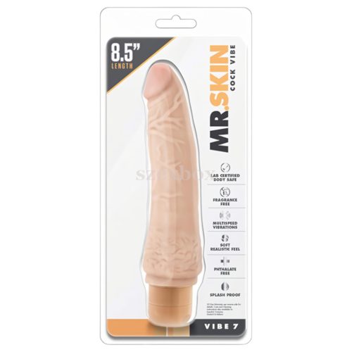 Lifelike battery-powered vibrator in natural color