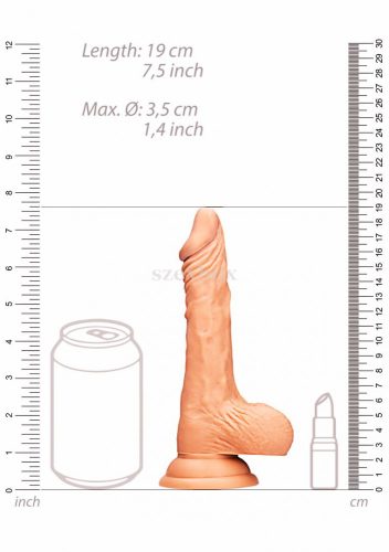 Realrock Dong 7 lifelike testicle dildo 17cm
