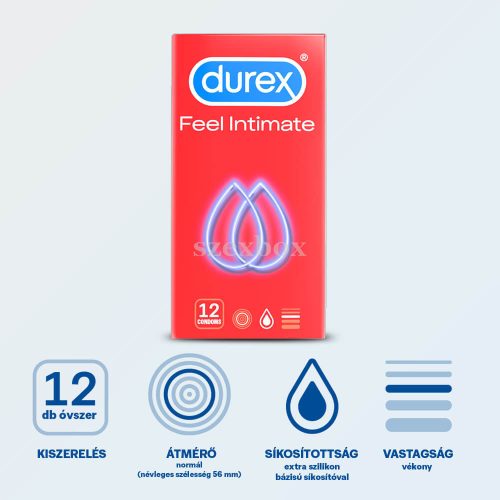 Durex Feel Intimate - vékonyfalú óvszer (12db)