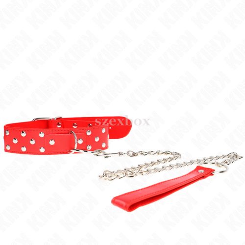 KINK pórázos nyakörv piros – elegancia és kontroll