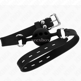 Kink szájpecek fekete 4cm szilikon golyóval