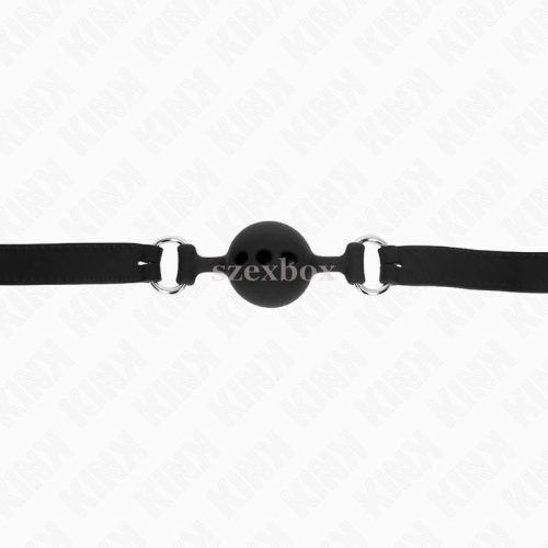 Kink szájpecek fekete 4cm szilikon golyóval