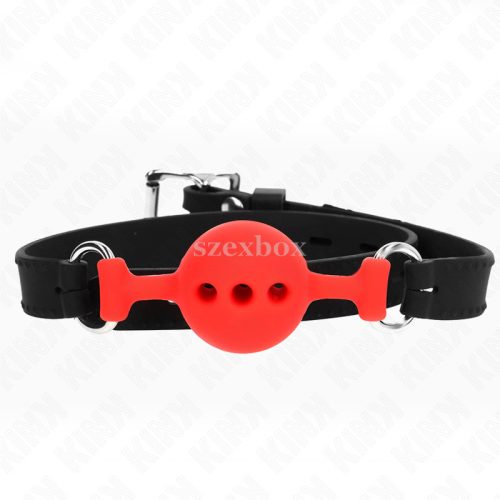Kink gag with red 4cm silicone ball