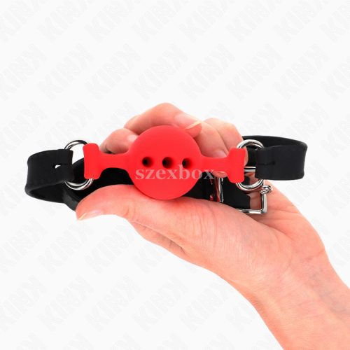 Kink gag with red 4cm silicone ball