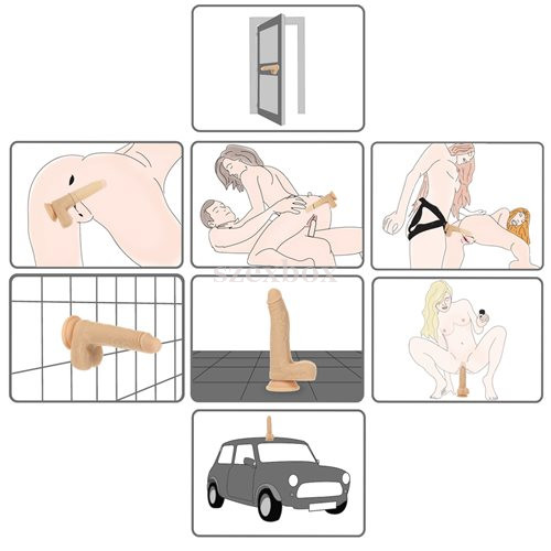 RealRock realistic suction cup up-and-down vibrator 20 cm