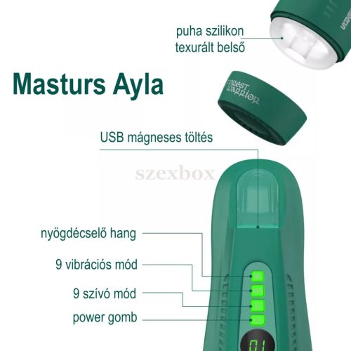 Masturs Ayla – moaning AR suction-vibrating masturbator