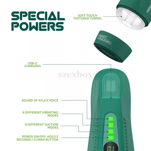 Masturs Ayla – moaning AR suction-vibrating masturbator