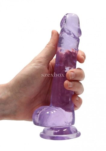 Realrock translucent lifelike dildo purple 17cm