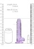 Realrock translucent lifelike dildo purple 17cm