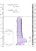 REALROCK áttetsző élethű dildó lila 19cm