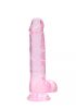 Realrock translucent lifelike dildo Pink 19cm