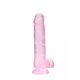 Realrock translucent lifelike dildo Pink 19cm