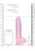 Realrock translucent lifelike dildo Pink 19cm