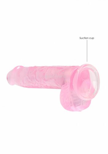 Realrock translucent lifelike dildo Pink 19cm