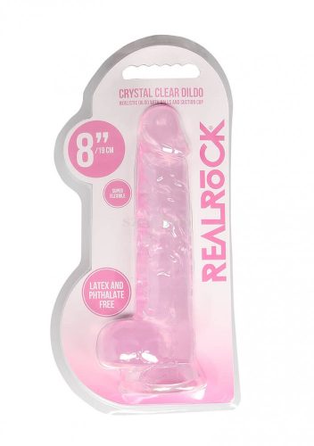 Realrock translucent lifelike dildo Pink 19cm