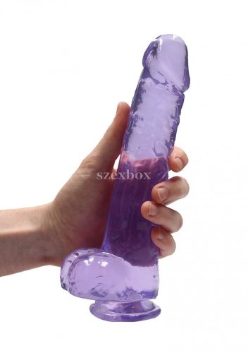 Realrock translucent lifelike dildo purple 22cm