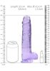 Realrock translucent lifelike dildo purple 22cm