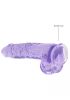 Realrock translucent lifelike dildo purple 22cm