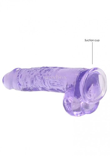 Realrock translucent lifelike dildo purple 22cm