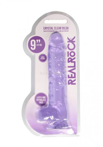 Realrock translucent lifelike dildo purple 22cm