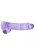 Realrock translucent lifelike dildo purple 22cm
