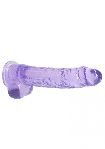 Realrock translucent lifelike dildo purple 22cm