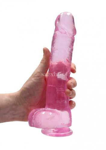 Realrock translucent lifelike dildo Pink 22cm