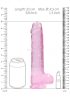 Realrock translucent lifelike dildo Pink 22cm