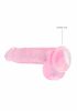 Realrock translucent lifelike dildo Pink 22cm