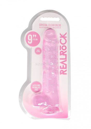 Realrock translucent lifelike dildo Pink 22cm