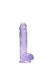 Realrock translucent lifelike dildo purple 15cm