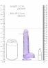 Realrock translucent lifelike dildo purple 15cm