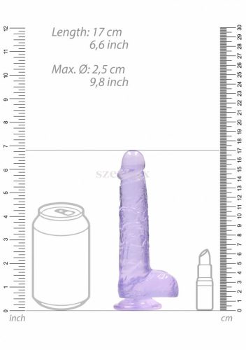 Realrock translucent lifelike dildo purple 15cm