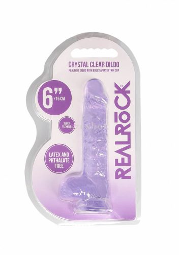 Realrock translucent lifelike dildo purple 15cm