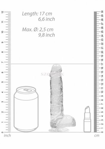 Realrock translucent lifelike dildo 15cm