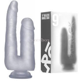 Realrock translucent realistic double dildo 22cm