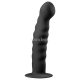 Easytoys Ribbed tapadótalpas anál dildó 14cm