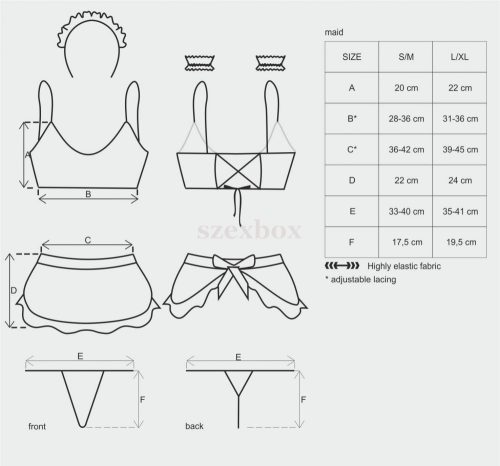 Obsessive-Maid Set maid costume set (6 pieces)