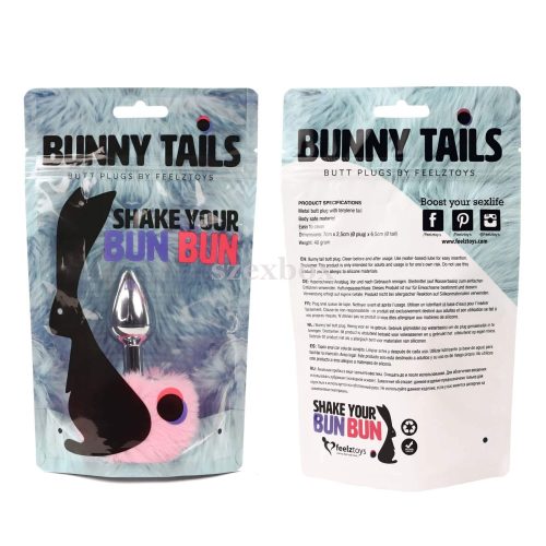FEELZTOYS Bunny Tails fém anál dildó nyuszifarokkal