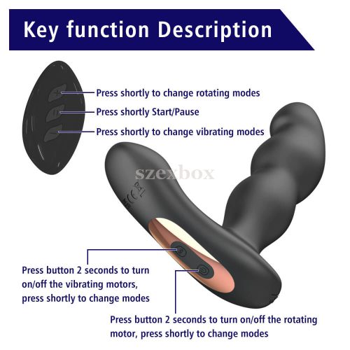 Aixiasia Hiross rechargeable radio controlled rotary anal vibrator