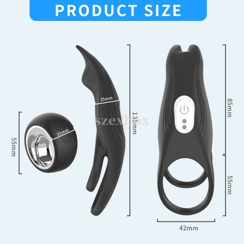 SzexBox rechargeable, radio controlled penis ring