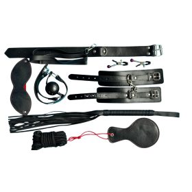 Teach Me 8 pcs BDSM Kit, Black, Guilty Toys