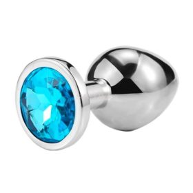 SzexBox fém anál plug kék kővel Ø40mm