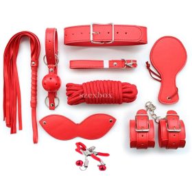 Dungeon  8 pcs BDSM Kit, Red, Guilty Toys