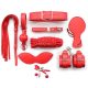 Dungeon 8 részes BDSM készlet, piros, Guilty Toys